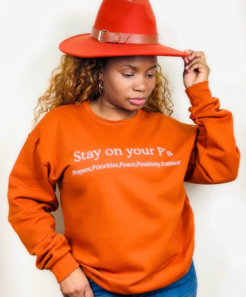 Stay On Your P's Sweatshirt Texas Orange