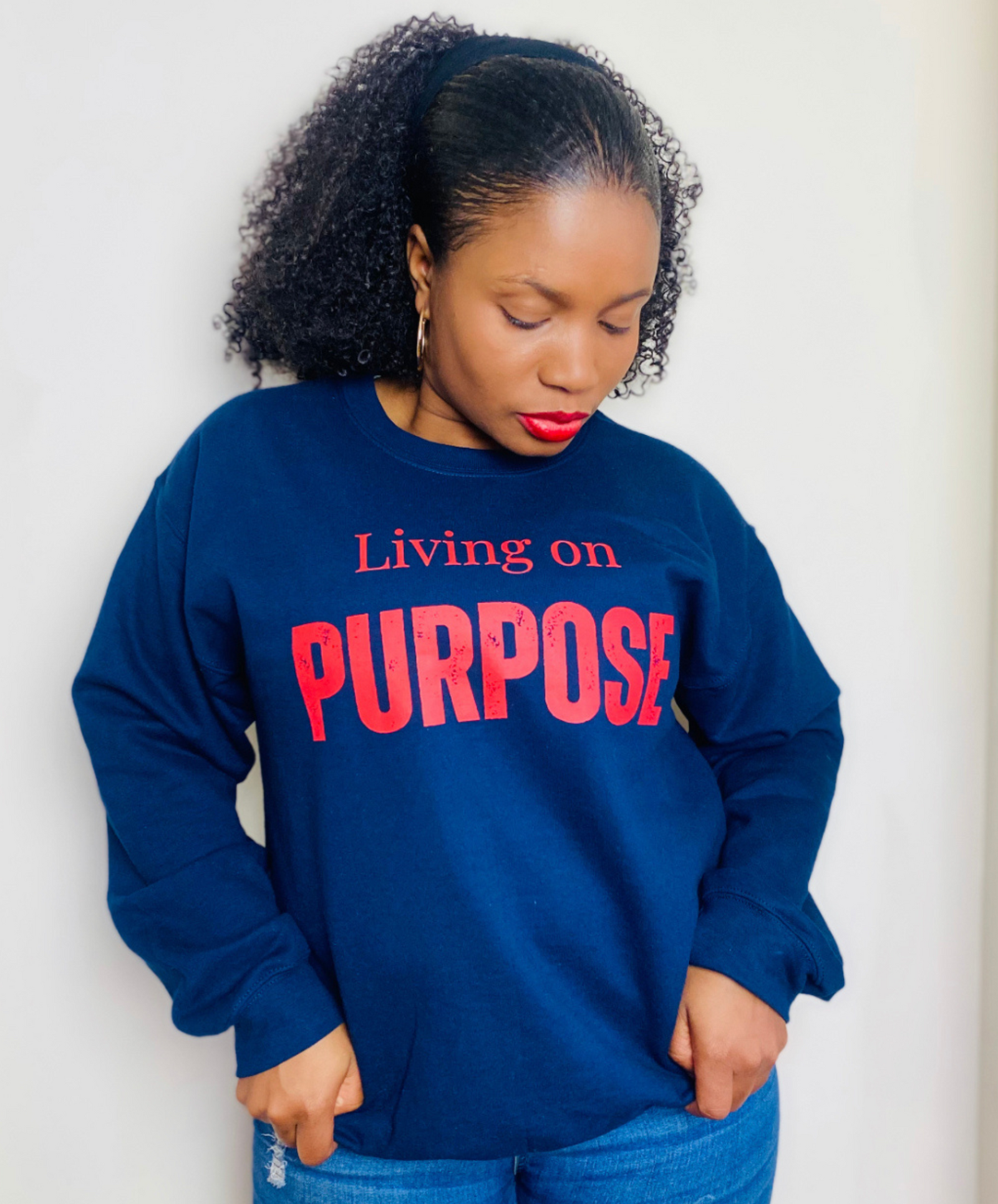 Living on Purpose Navy Sweatshirt (Copy)
