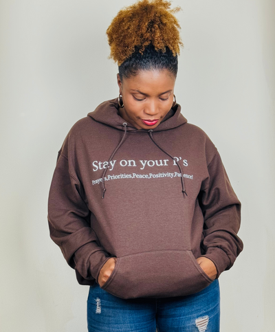 Stay On Your P's Chocolate Hoodie