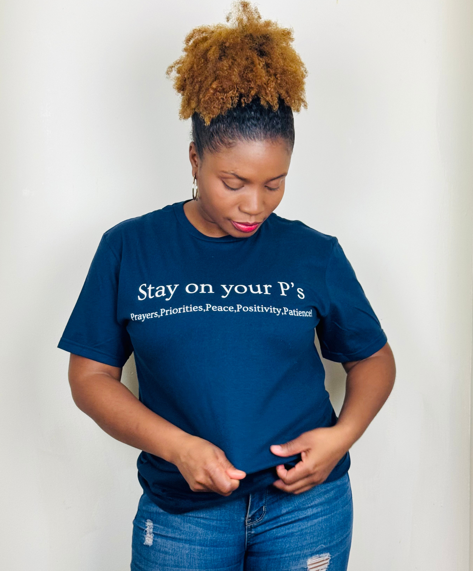 Stay On Your P's Navy T-shirt
