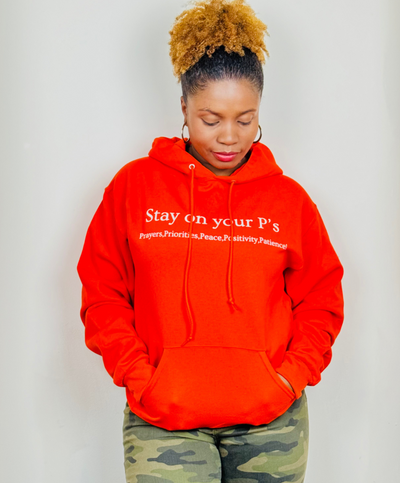 Stay On Your P's Orange Hoodie
