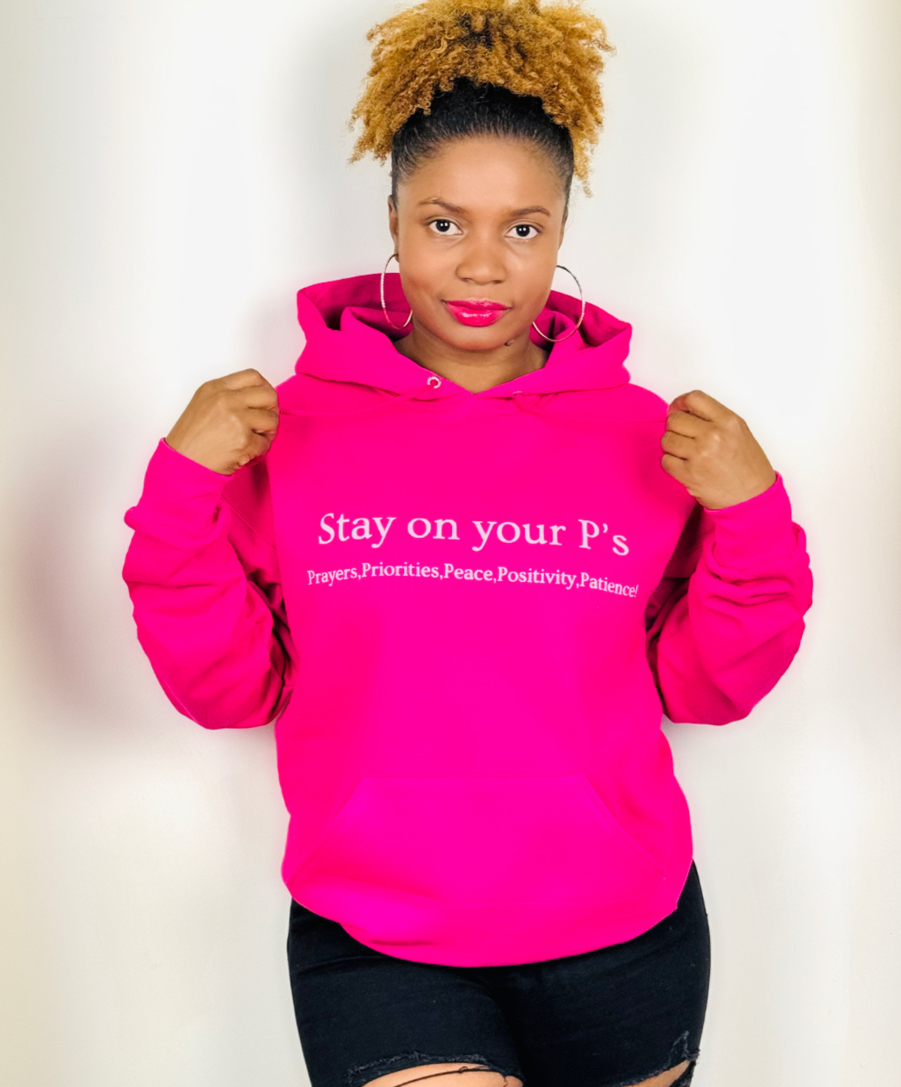 Stay On Your P's Pink Hoodie