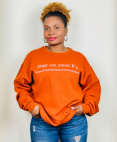 Stay On Your P's Sweatshirt Texas Orange
