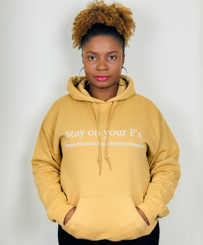 Stay On Your P's Beige Hoodie