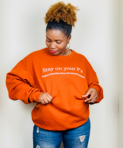 Stay On Your P's Sweatshirt Texas Orange
