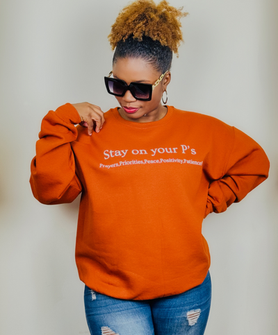 Stay On Your P's Sweatshirt Texas Orange