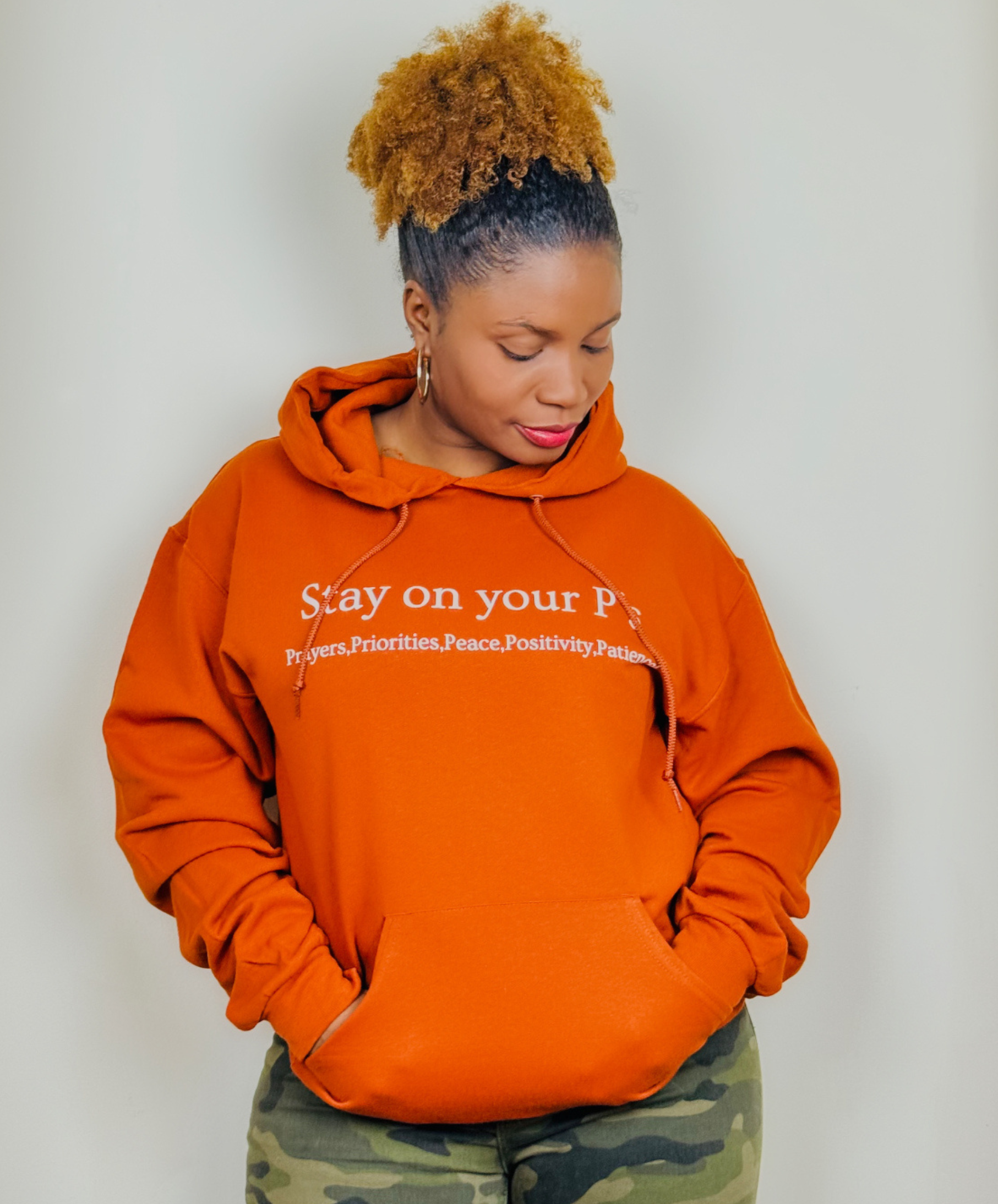 Stay On Your P's Hoodie Texas Orange