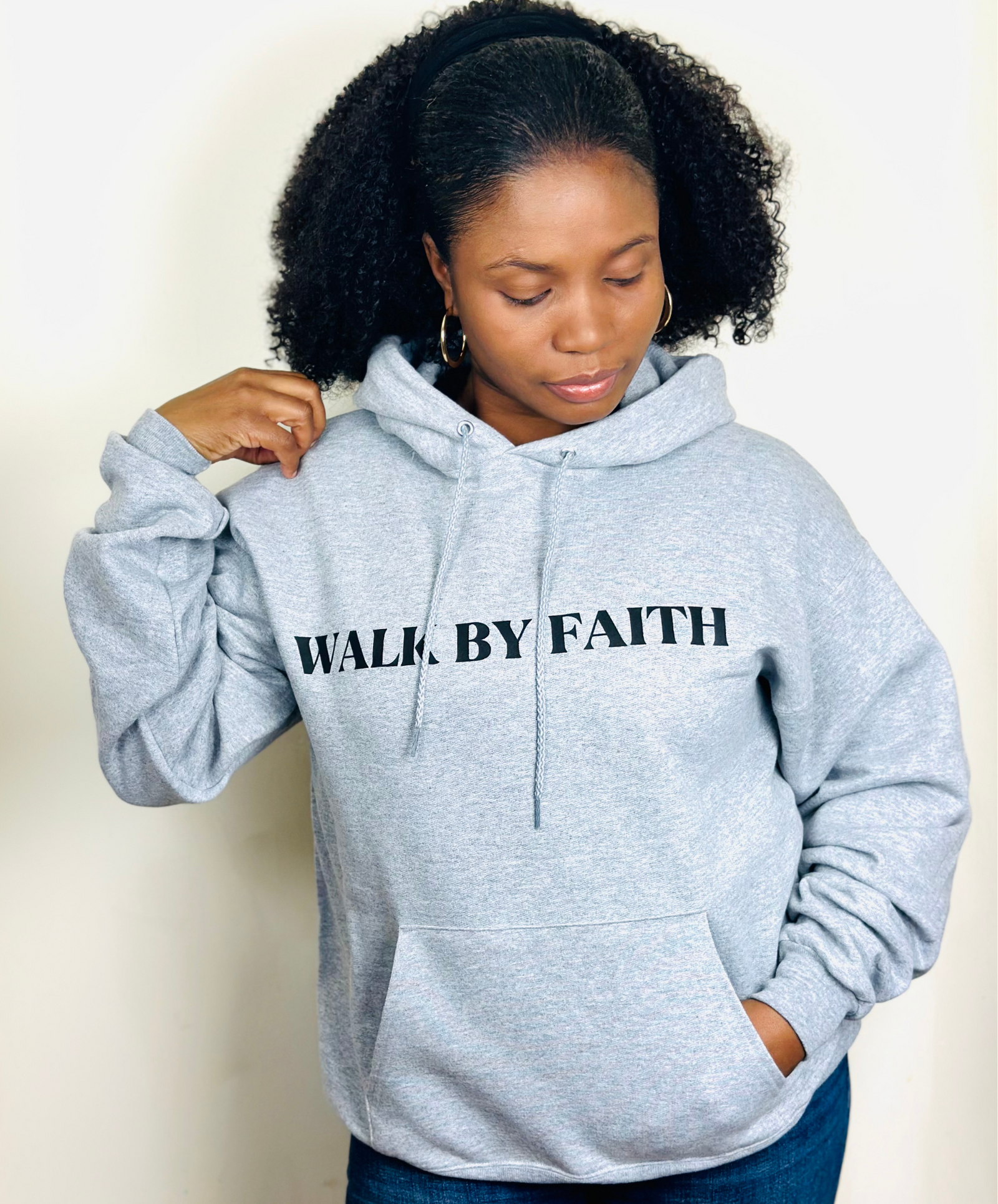 Walk By Faith Hoodie Blk