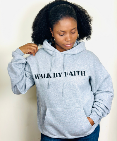 Walk By Faith Hoodie Blk
