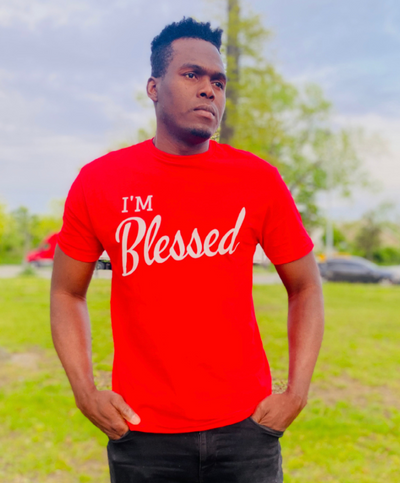 I'm Blessed red T-shirt.