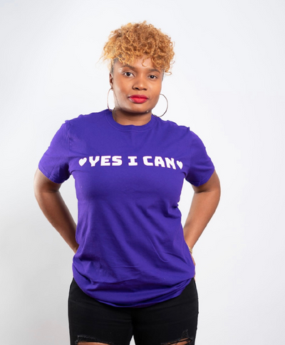 Yes I Can Purple T-shirt