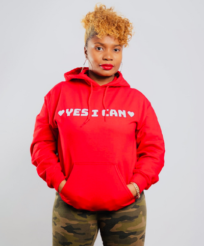 Yes I Can Red Hoodie