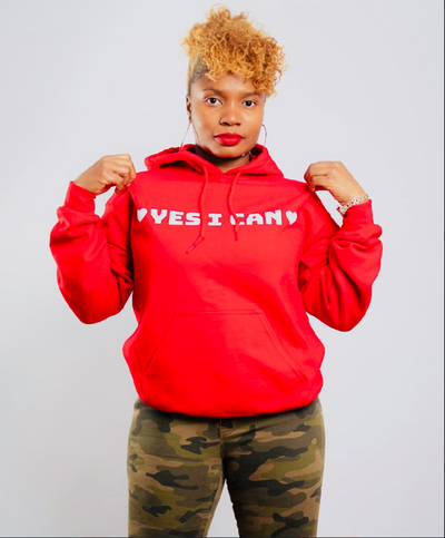 Yes I Can Red Hoodie