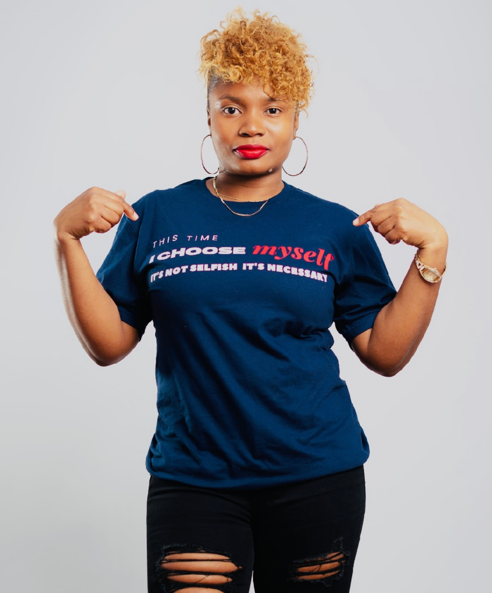 I choose Myself Navy shirt