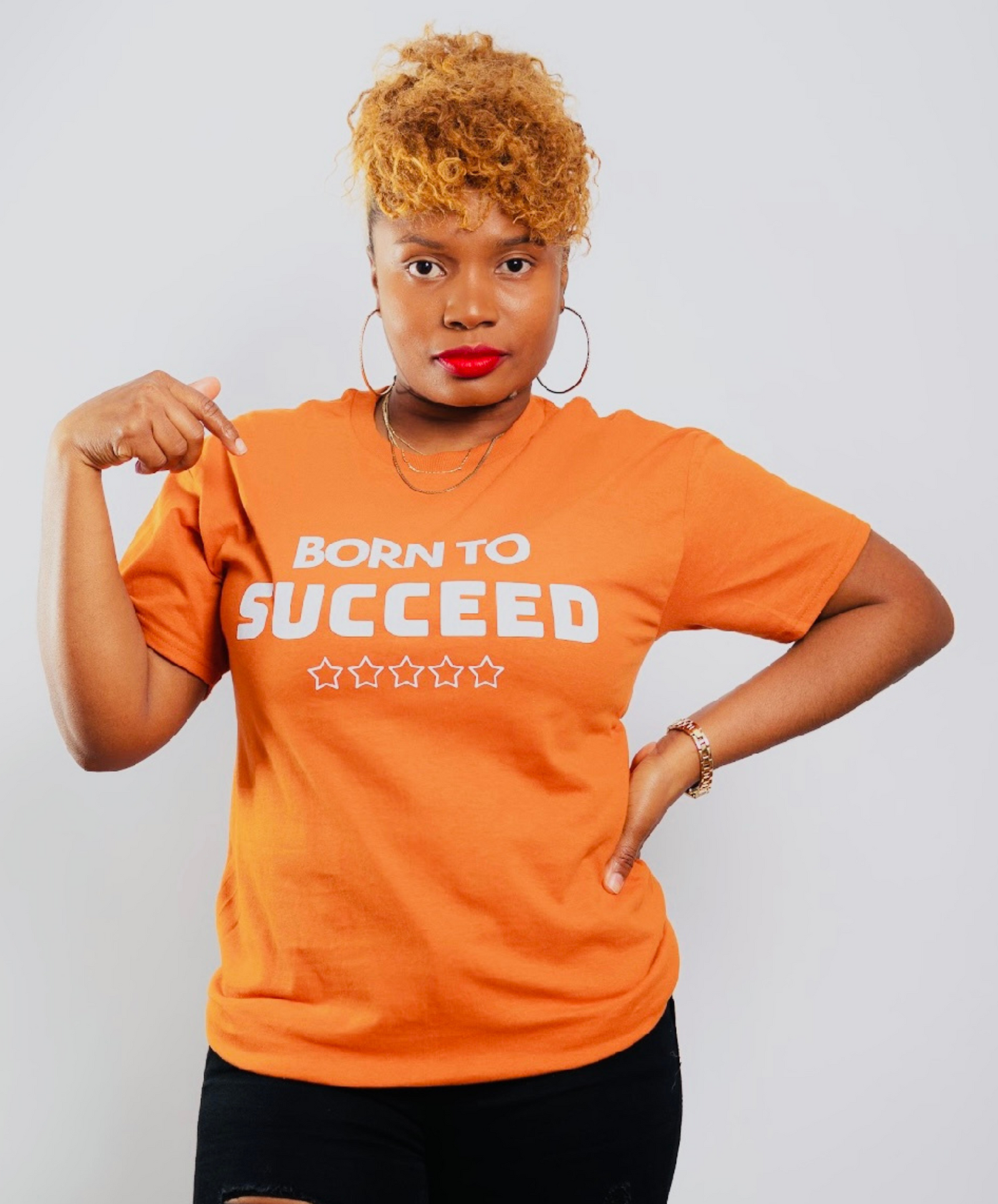 Born to Succeed Orange Shirt