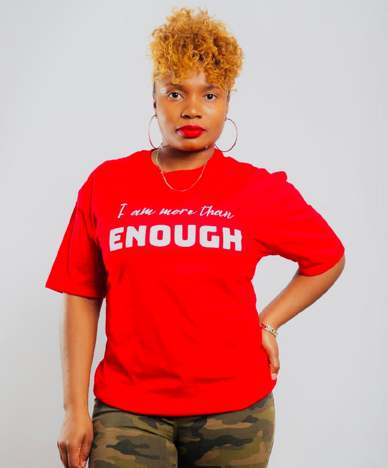 I am More Than Enough Red t-shirt.