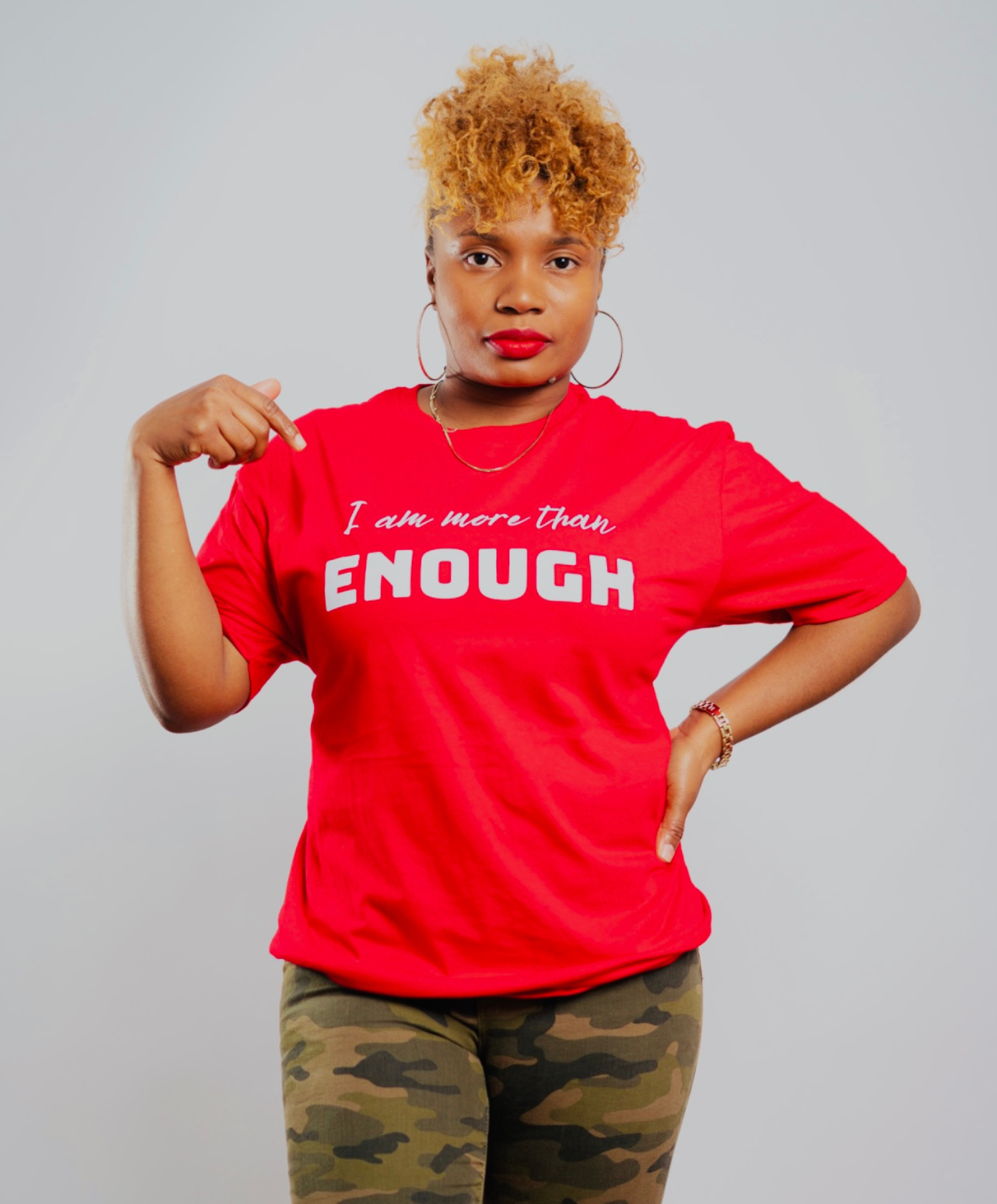 I am More Than Enough Red t-shirt.
