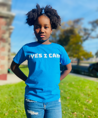 Yes I Can Blue Tee