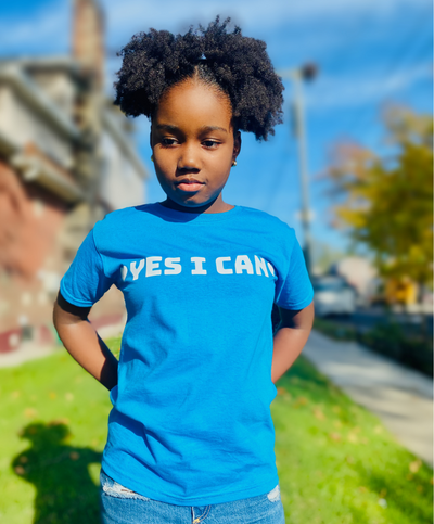 Yes I Can Blue Tee